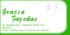 gracia fazekas business card